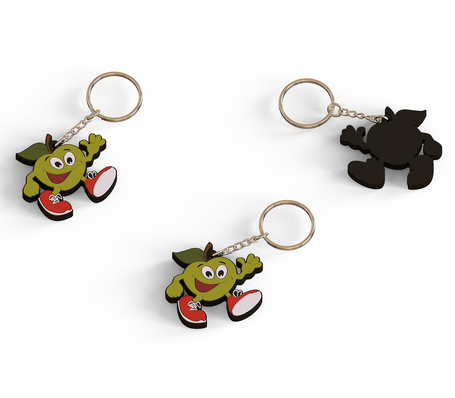 Cartoon Apple Key Chain 5
